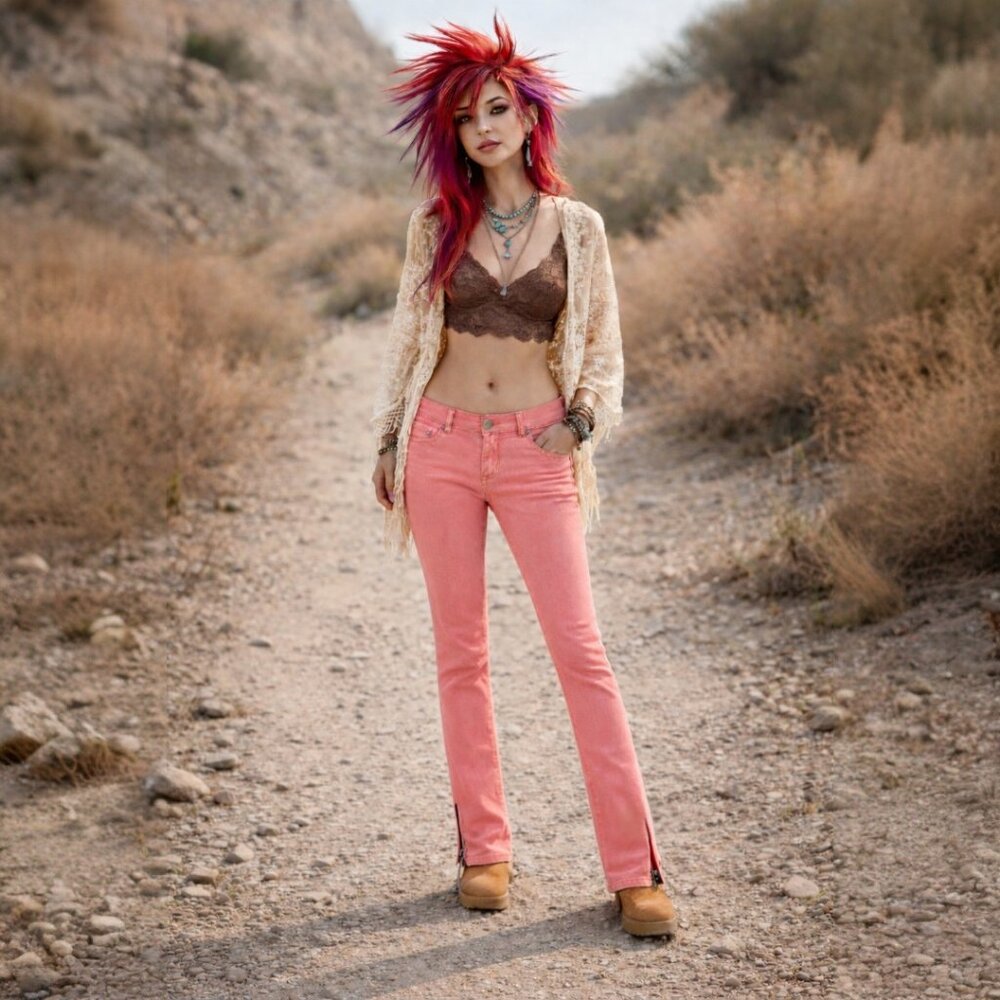 Free People Millennium Apricot Skinny Zipper Ankle Jeans, Size 26 (29/27) - Picture 2 of 11